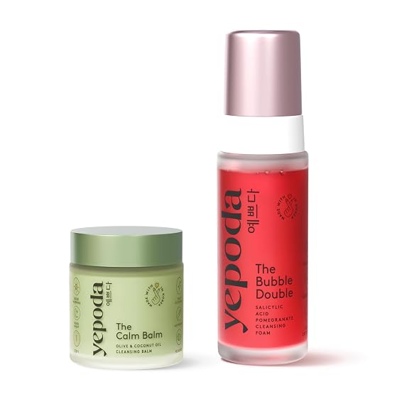 Yepoda The Cleansing Duo, Vegan Korean Double Cleansing Set for All Skin Types