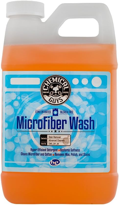 Chemical Guys CWS_201_64 Microfiber Cleaning Cloth & Car Wash Towel Concentrated Cleaning Detergent, 64 fl oz (Half Gallon), Orange Scent