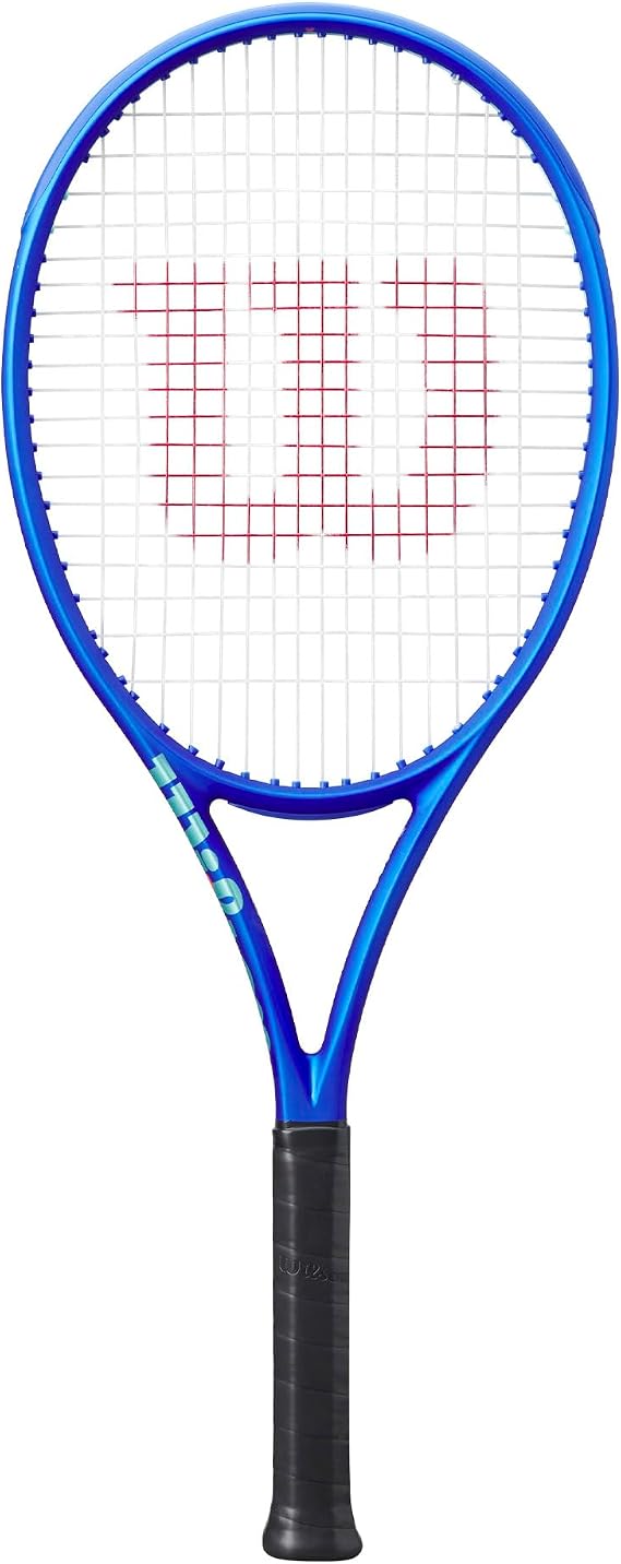Wilson Ultra 100 V5 Adult Performance Tennis Rackets - Strung with Sensation 16 Natural at Mid Range Tension