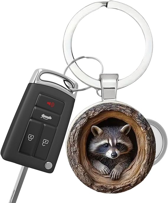 Raccoon Key Ring Animal Keyring Pendant Decoration