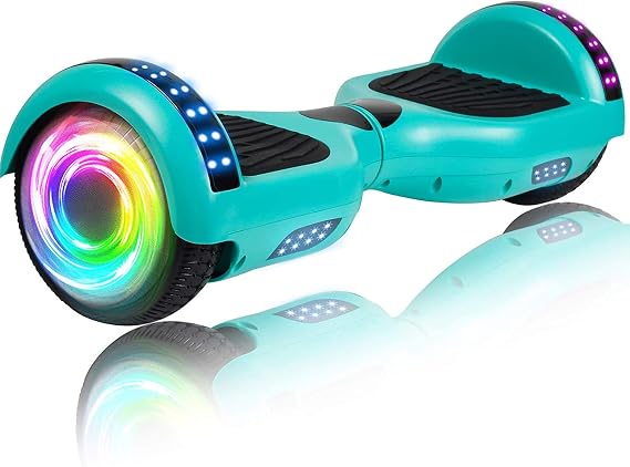 SISIGAD Scooters for Kids Ages 7-12, with Built-in Bluetooth Speaker and 6.5" Colorful Lights Wheels, Safety Certified Self Balancing Scooter