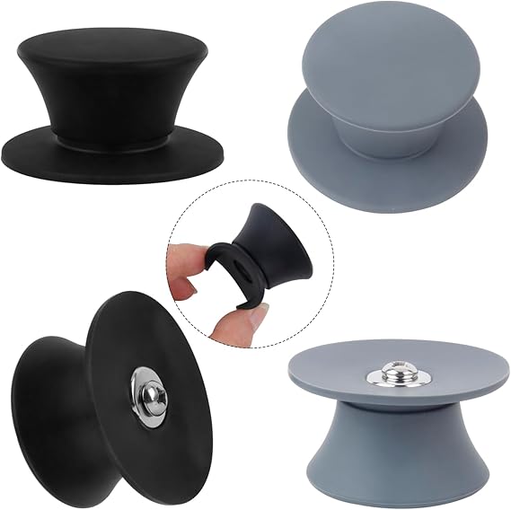 Set of 4 pot lid handles pot lid knobs replacement knobs handles Silicone pot lid replacement knob lid knob suitable for glass lids with hole kitchenware knobs