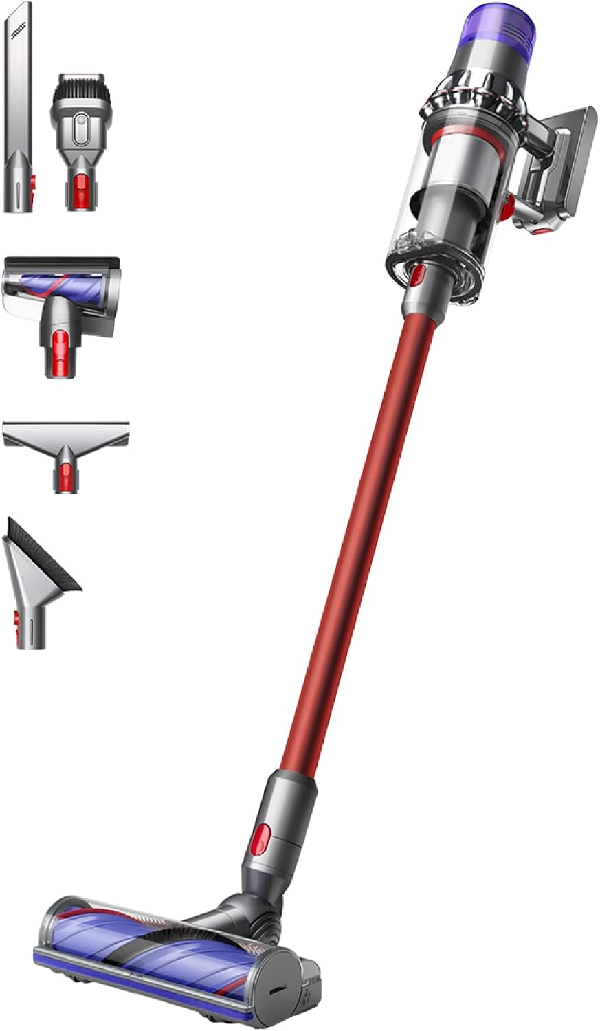 Dyson V11 Extra Cordless Stick Vacuum Cleaner, 158 AW, 60min, Hair de-tangling NickelRed