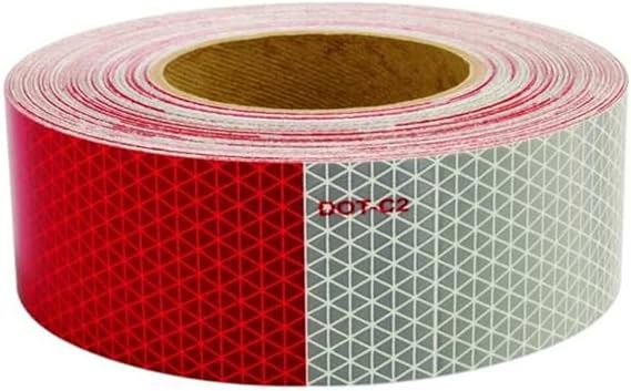 Oralite 18816 Reflective Tape, W 2 in, Red/White