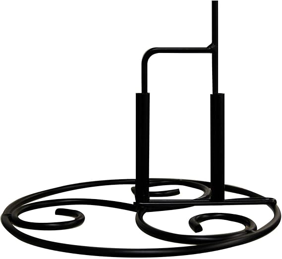 Red Carpet Studios Ornate Freestanding Base for Flag Pole Black 5" T x 12" D