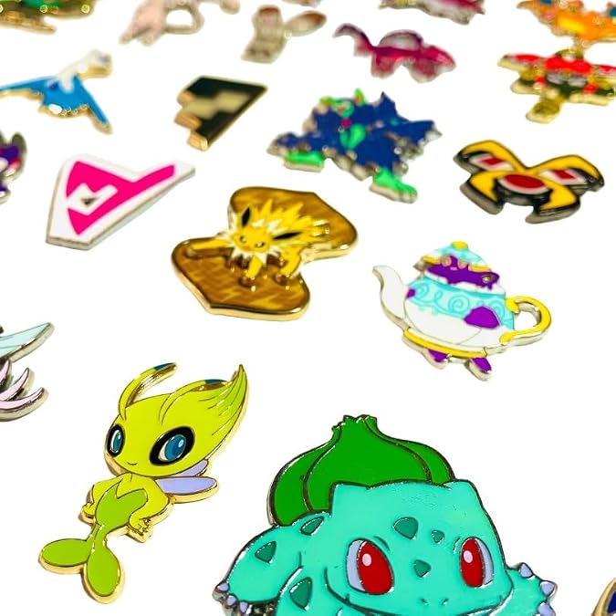 Assorted Pokemon Enamel Pins Lot No Duplicates - Official Pokemon TCG Pin