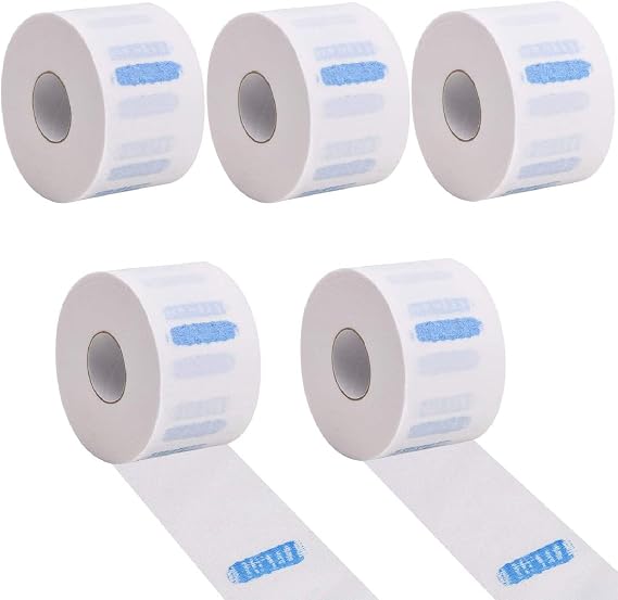 Neck Strips Tape For Barbers,5 Rolls Barber Neck Paper Strips Band Disposable Haircutting Stretchy Barber Neck Tissue Wrap for Salon Hair Cutting Styling