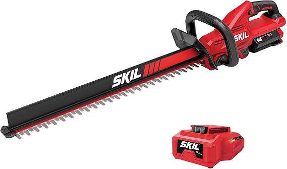 SKIL PWR CORE 40 Brushless 40V 24-Inch Hedge Trimmer Kit, Includes 2.0Ah Battery and 60W Charger - HT2400C-11