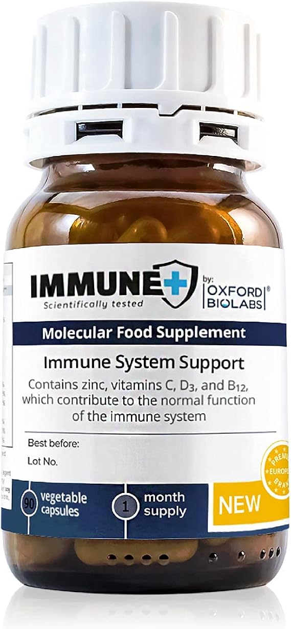 Immune System Support Vitamins Complex - Immune+ System Support Supplement for Adults Women Men, All Natural Black Elderberry Extract & Zink & Beta-glucans Vegan Tablets, 1 Month Supply