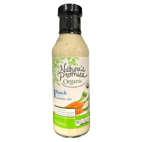 Nature's Promise Organic Ranch Dressing and Dip, 12 Fl Oz, USDA Organic