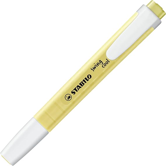STABILO swing cool pastel edition highlighter, single pen, powdery yellow