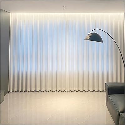 Blackout Curtains,Living Room Curtains for Bedroom White Anti-Scratch Curtains for Living Room for Bedroom and BalconyW350xL235cm 1pc