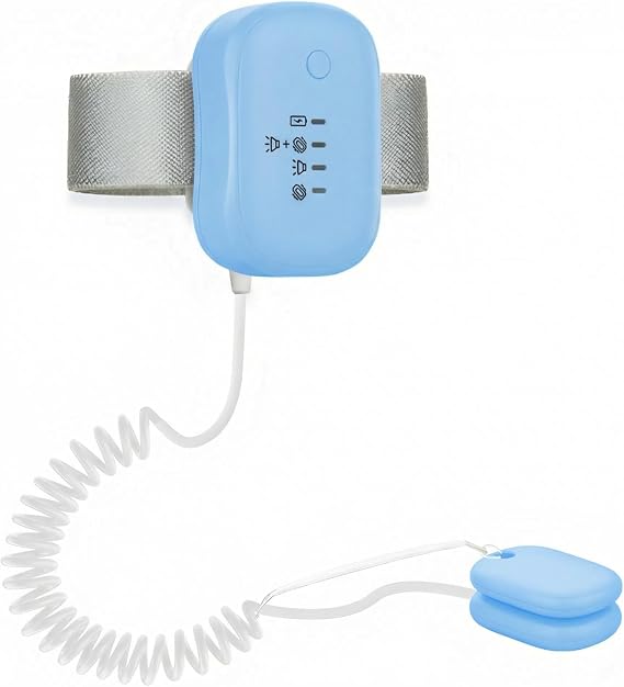 Nightguard Bed wetting Alarm for Boys/Girls with Vibrating Pad and Loud Sound,Bedwetting Alarm System, USB Rechargeable, 3 Reminder Modes for Older, Adults (Blue)
