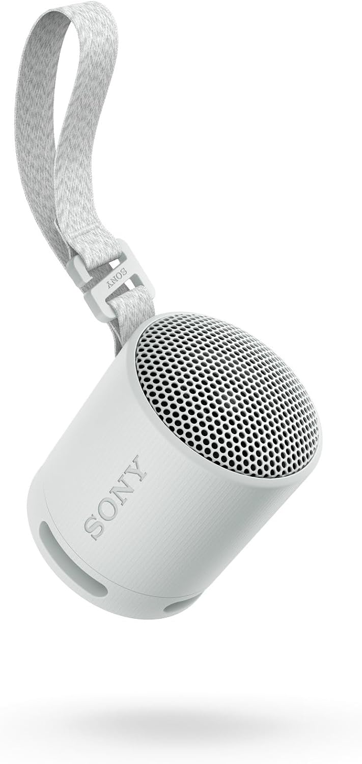 Sony SRS-XB100 - Wireless Bluetooth, Portable, Lightweight, Compact, Outdoor, Travel Speaker, Durable IP67 Waterproof & Dustproof, 16 HR Battery, Strap, Hands-Free Calling, new Model, Grey