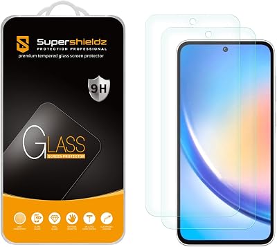 Supershieldz 2 Pack Designed for Samsung Galaxy A35 5G Tempered Glass Screen Protector, Anti Scratch, Bubble Free
