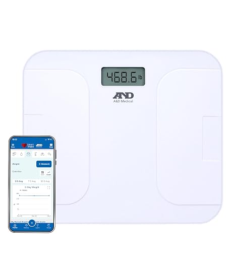 A&D Medical UC-356BLE Bluetooth Digital Weight Scale, 550lb Capacity