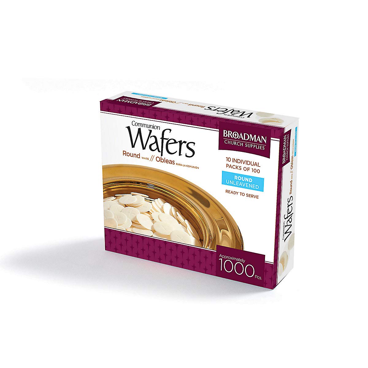 Broadman Church Supplies Communion Wafer, Round with Cross Design, 1,000 Count Misc. Supplies May 1, 1973