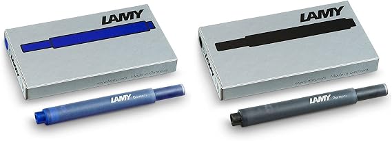 Lamy T10 Ink Cartridges: 1 Pack Of Black + 1 Pack Of Blue