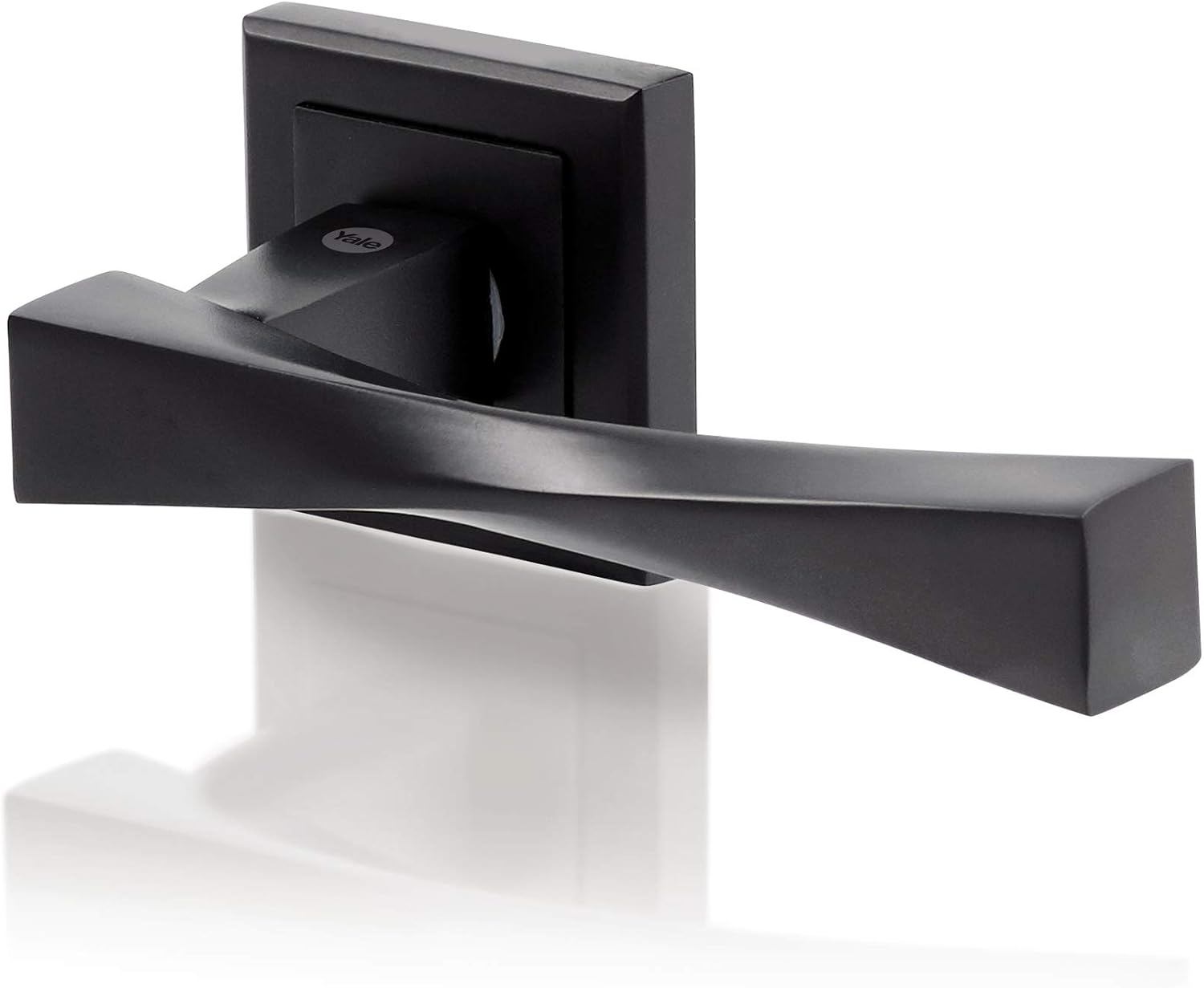 Yale Verona Series 35-ZR-8x8-A001-KT-56-11, Room Type Handle with Badge, Black Matte Finish, Parts Included