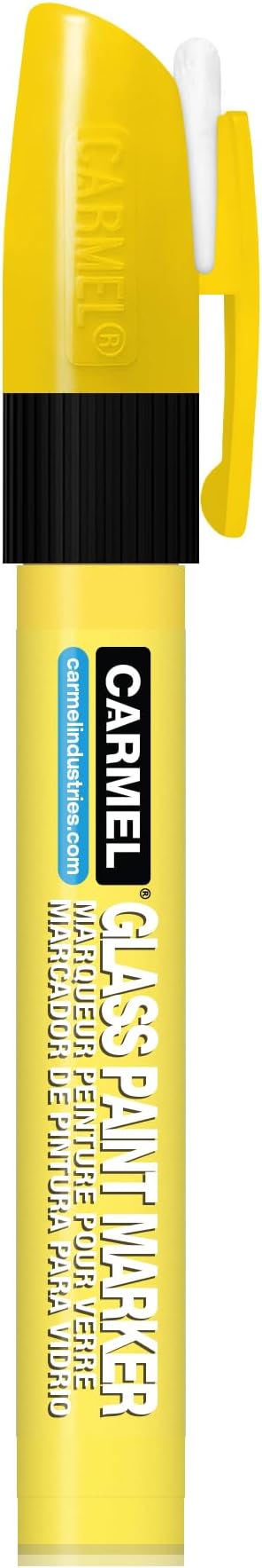 Carmel Glass Paint Marker Medium Tip (Yellow, Medium Tip)