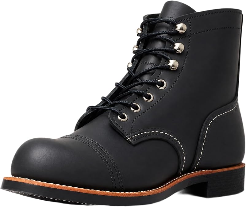 Red Wing Shoes Heritage Iron Ranger 8084 Men Boot, Black, 11 D | Medium (D), Black Harness Leather, Full Grain Oiled, Goodyear Welt, Vibram 430 Mini-Lug Outsole