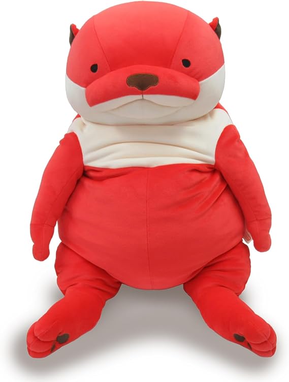 Shinada Global Mochi Series MOKW-0880ST Strawberry XL 13.8 x 13.8 x 19.7 inches 35 x 35 x 50 cm Plush Animal