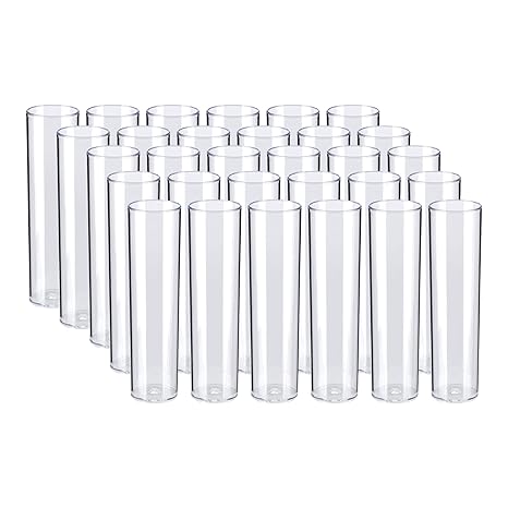 25Pcs Biologix Drosophila Vials, 25 x 95mm Narrow Vials for Drosophila Culture, Disposable Small Vials Plastic for Observation K-Resin Lab Vials, Bulk Package