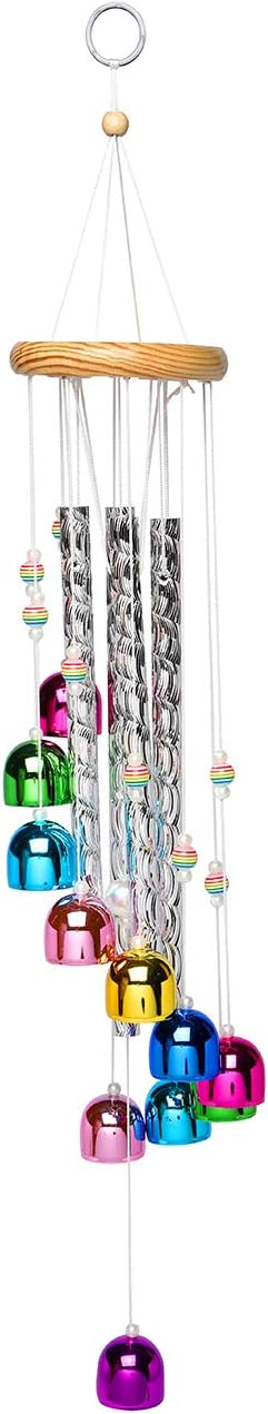 Colorful Wind Chimes for Outside with 4 Aluminum Tubes  with 11 Bells for Home Garden Yard Patio Decor