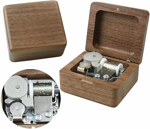 Sinzyo Anastasia-Once upon a december Music Box Vintage Musical Boxs Gift For Birthday Valentine's Day Christmas Day(Walnut Wooden Box)