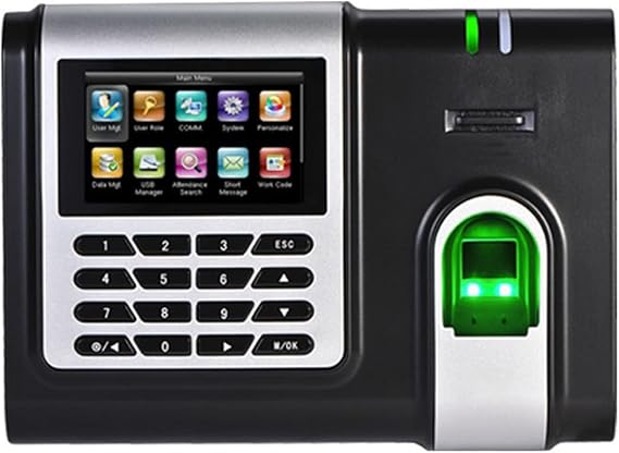 Time Machine ZK X628-C TCP/IP Biometric Fingerprint Time Clock Office Attendance System Recorder Timing Employee Machine Reader Spanish Spain (Color : X628-C, Language : Portuguese)