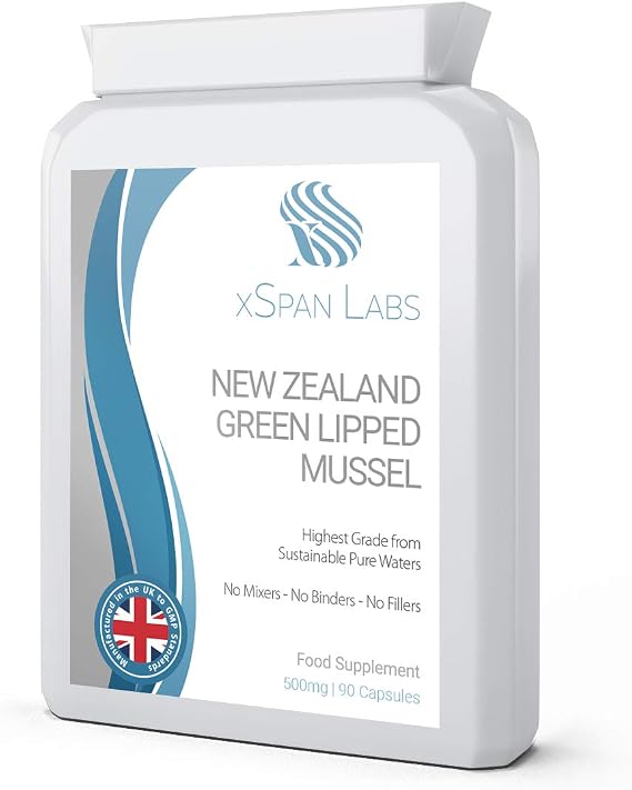 xSpan Labs Green Lipped Mussel 500mg 90 Capsules - sustainably Supplement | Green Lipped Mussel 500mg 90 Capsules - sustainably sourced from Pure New Zealand Waters, extracted Using CO2.