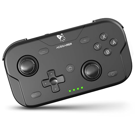 AceGamer Wireless Pocket Controller for Nintendo Switch/Switch 2/Android/iOS/PC/Steam Deck/Phone,1000Hz Polling Rate, Bluetooth Controller with Lift-and-Lock Joysticks/6-Axis Gyroscope/Turbo/Vibration (Black)