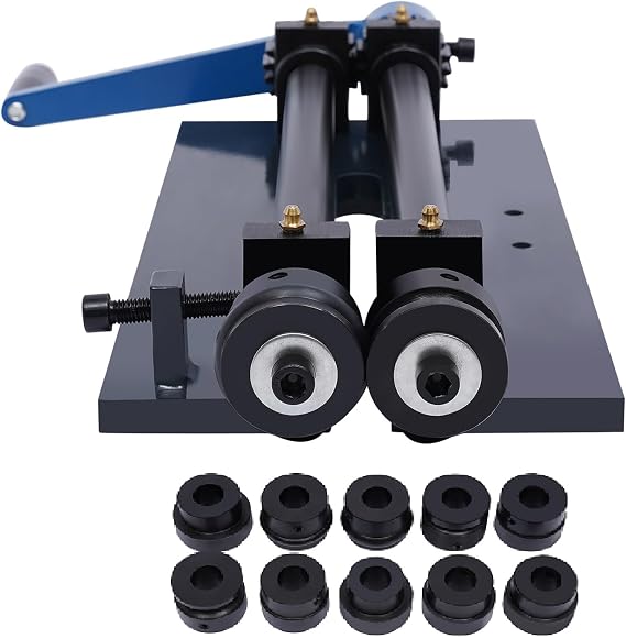 Sheet Metal Bead Roller Machine, 12inch Gear Drive Bench 6 Dies Set, Bending Machine Manual Bead Roller, Slip Rolling Bending Machine Sheet Metal Roller