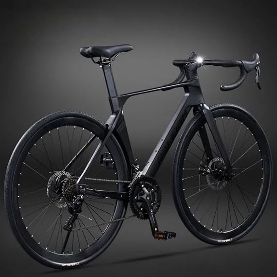 Ultra Lightweight Competition Aero Road Bike, 700C x 28C, 14/16/18 Speed Shifter, Aluminum Frame, Road Bike, Dual Control Lever, Bicycle, Aero Frame, Internal Wiring, Front and Rear Wheels