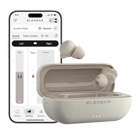 ELEHEAR Delight OTC Hearing Aids for Seniors, AI Noise Reduction