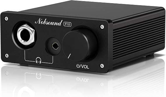 Nobsound P10 HiFi Headphone Amplifier: 1100mW Output (24600) 30V Boost RCA/3.5mm Inputs & 6.35/3.5mm Outputs Swappable Op-Amps for Audiophiles & HiFi Music Lovers