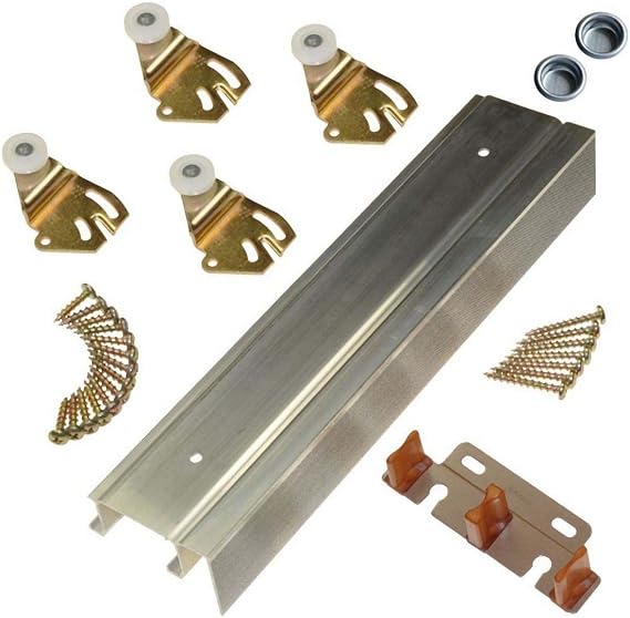 LE JOHNSON 2200F721 72" Bypass Fascia Door Hardware Set