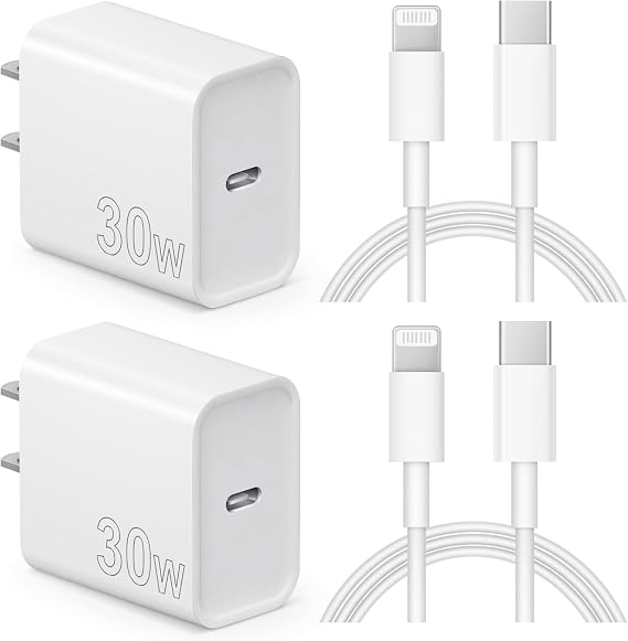 iPhone Charger Fast Charging 30W USB C Charger Block with 6FT Super Fast Charger Cable Compatible with iPhone14/14 Pro Max/13/13Pro/12/12 Pro/11,iPad