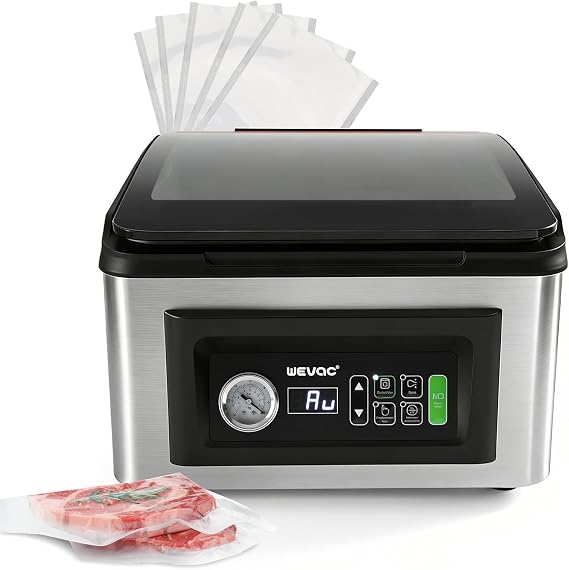 Wevac CV12Pro Chamber Vacuum Sealer, Removable Tray, 30cm Washable Seal Bar