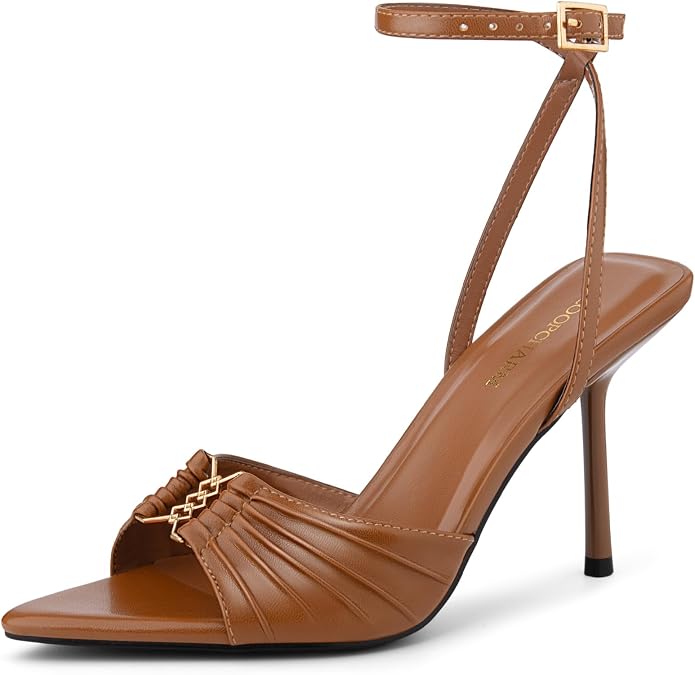 Women's Stiletto High Heels Pointed Open Peep Toe Sandals