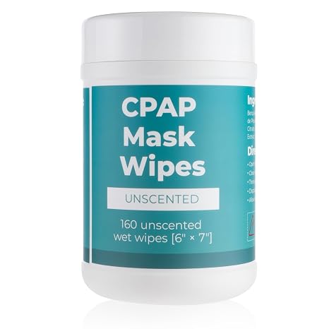 CPAP Mask Wipe 160 Count Moist Cleaning Wipes Unscented Cleaner for Full Face, Nasal Masks and Devices CPAP Cleaning Supplies