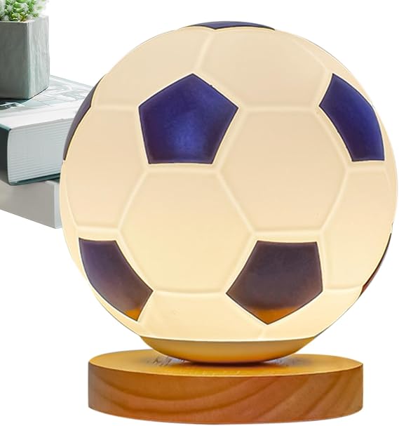 Soccer Desk Lamp - Bedside Table Light, Night Light, LED Table Lamp for Bedroom Living Room Study Kids Room Desk Dorm