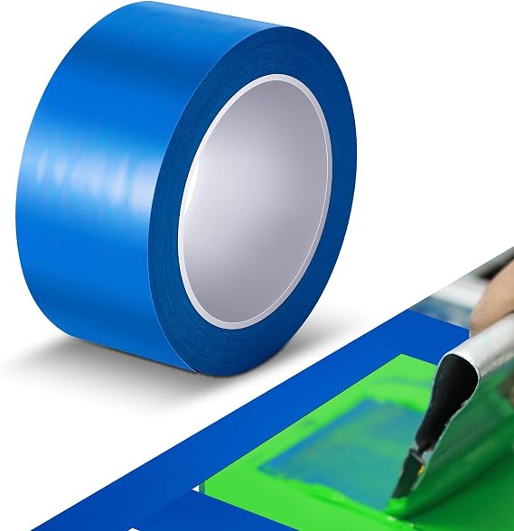 MotiMind 1 Roll Screen Printing Blocking Tape, 2" x 36yds Graphic Production Blue Tape Solvent and Water Resistant for Screen Printing