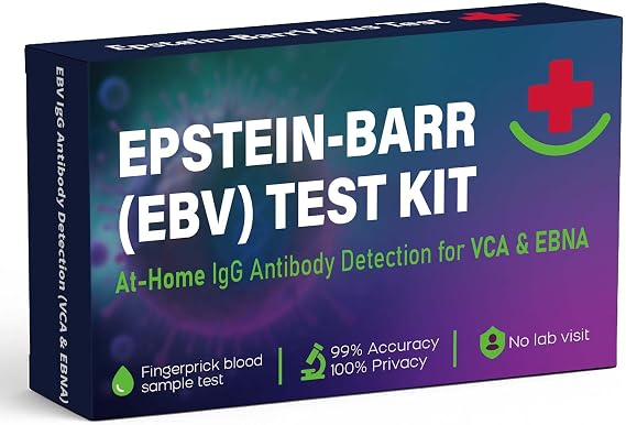 Epstein Barr (EBV) at-Home Test Kit | Detects IgG Response to VCA & EBNA | 15-Minute Rapid Result | Easy Fingerstick Sample