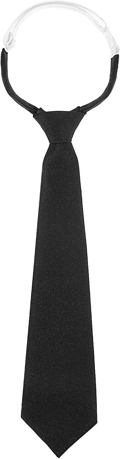 Black Tie for Women, 13 Pre-tied Adjustable Womens Ties Skinny Necktie for Women School Uniforms Gradation Business Wedding Cosplay Necktie