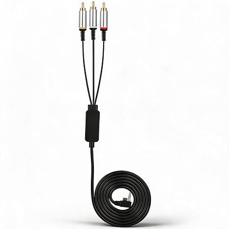 1.5M Streamlined PS Game AV Wire Component TV Cord AV Cable AV Cable Audio Video Cord Video Adapter Cord Video Cable TV Cable, Component Replacement Cable for psp2000 3000
