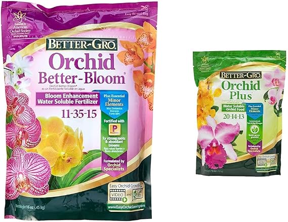 Sun Bulb Company 8305 Better Gro Orchid Plus Bloom Booster Fertilizer, 16-Ounce & Sun Bulb Company 8303 Better Gro Orchid Plus, 16-Ounce