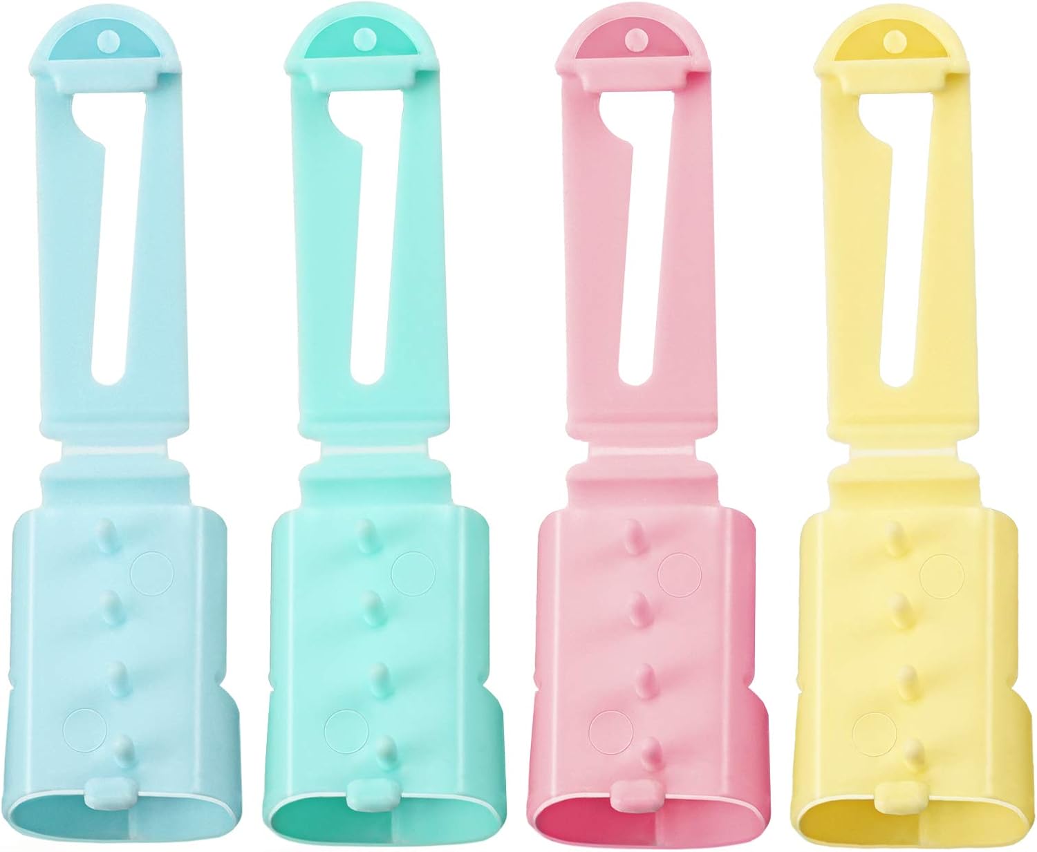 WILLBOND Yarn Guide Ring for Crocheting Plastic Yarn Guide Finger Holder Crochet Tension Ring Knitting Thimble Tool Accessories for Mom Grandma Women Knitting LoverGreen, Blue, Yellow, Pink,4 Pieces