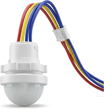 Motion Sensor Light Switch, Smart Infrared Detection for Indoor Outdoor, Automatic Wall Ceiling Mount, 30S Time Delay, 110-240V 40W, Fit for LED Lamp Bulb