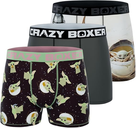 CRAZYBOXER Men's Underwear The Mandalorian Breathable Anti Slip Waistband Premium Boxer Brief